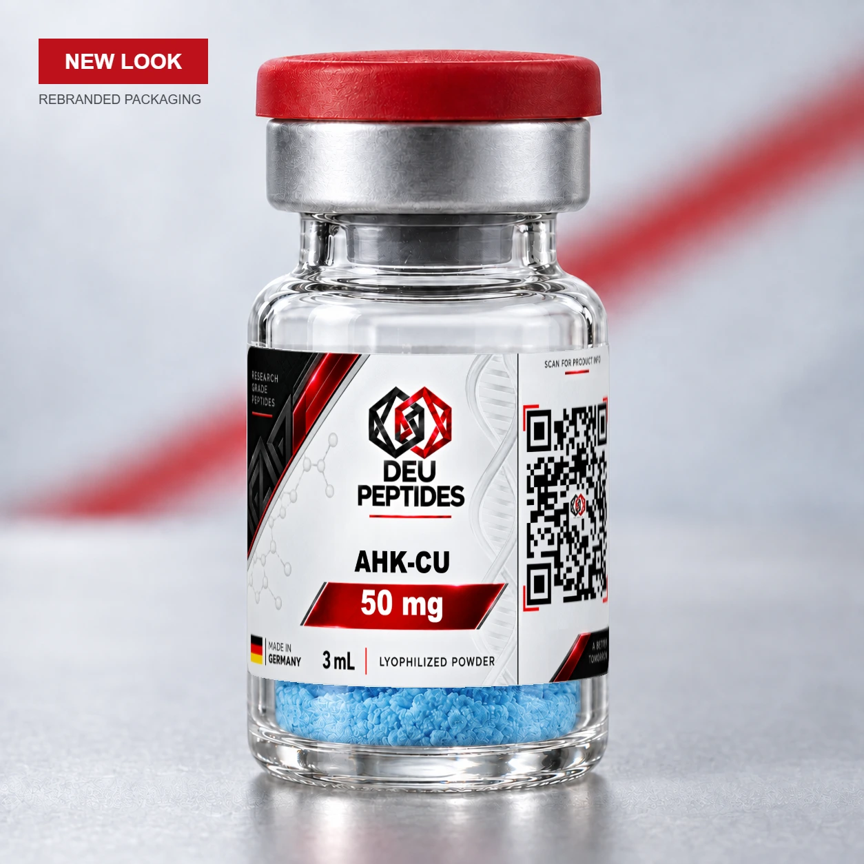 AHK-Cu 50mg DEU Peptides rebranded vial